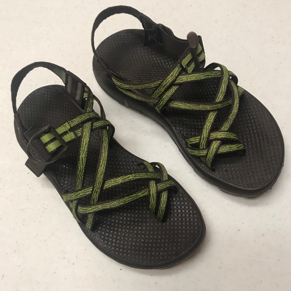 CHACO Z/2 UNAWEEP Green Brown SANDALS: women’s 7